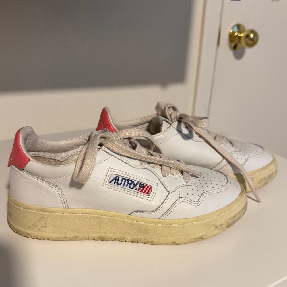 Autry pink and white sneakers size 5